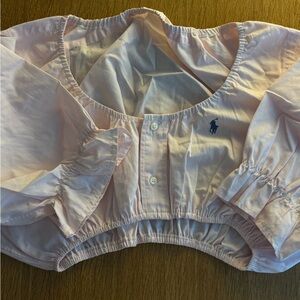 Ralph Lauren Pink Cropped Blouse